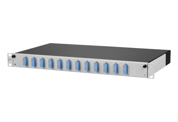 Metz Connect 150260E212-F OpDAT slide patch panel VIK 12xSC-D OS2 | American Cable Assemblies