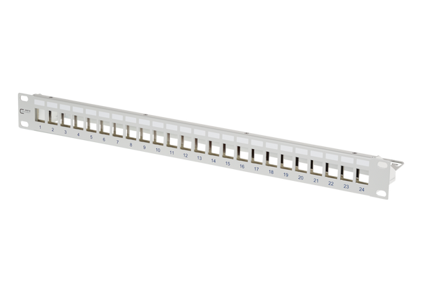 Metz Connect 130926-0003KE Keystone 19 inch module frame 1RU 24 port grey unequipped,
shielded | American Cable Assemblies