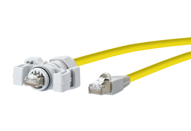 Metz Connect 141N113K100A5 E-DAT Industry patch cord IP67 - RJ45 15.0 m | American Cable Assemblies