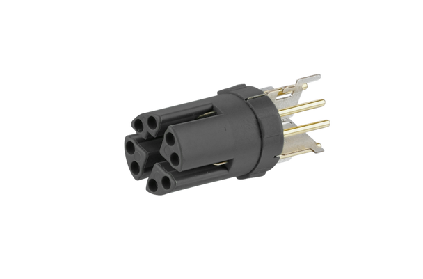 Metz Connect MMT060A315-0001 PC board insert M12, X-coded, 8-pole, black | American Cable Assemblies