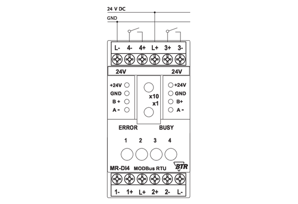 Metz Connect 110834131970. MR-F-DI4 Modbus RTU