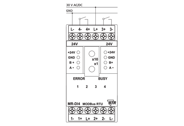 Metz Connect 110834131970. MR-F-DI4 Modbus RTU