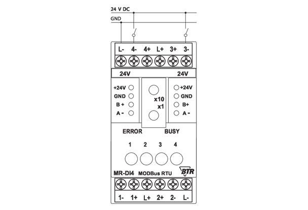 Metz Connect 110834131970. MR-F-DI4 Modbus RTU