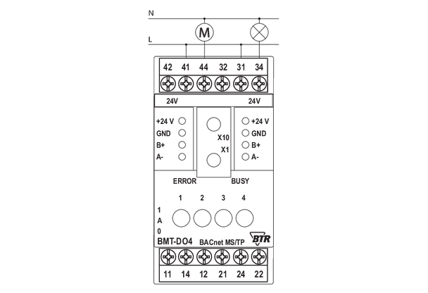 Metz Connect 110886132170. BMT-F-DO4 BACnet MS/TP
