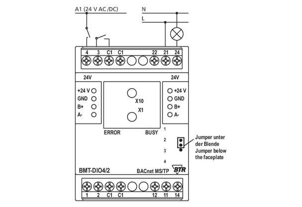 Metz Connect 1108831326. BMT-DIO4/2 BACnet MS/TP