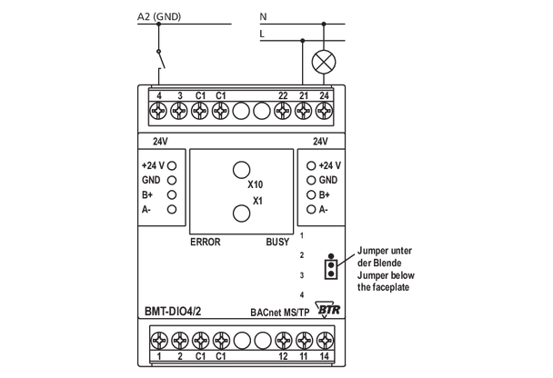 Metz Connect 1108831326. BMT-DIO4/2 BACnet MS/TP