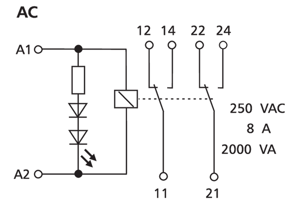 Metz Connect 11050705. RM 21-21 230 V AC