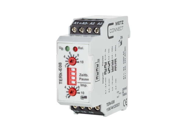 Metz Connect 11067441203031 TERk-E08, 230 V AC, 24 V AC/DC tp 0,15-800 s, ti 0,1 min-10 h | American Cable Assemblies