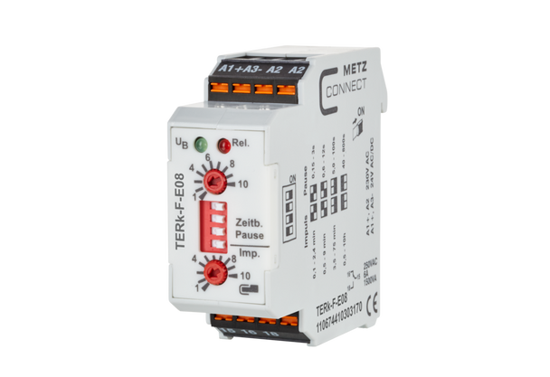 Metz Connect 110674410303170 TERk-F-E08, 230 V AC, 24 V AC/DC tp 0,15-800 s, ti 0,1 min-10 h | American Cable Assemblies