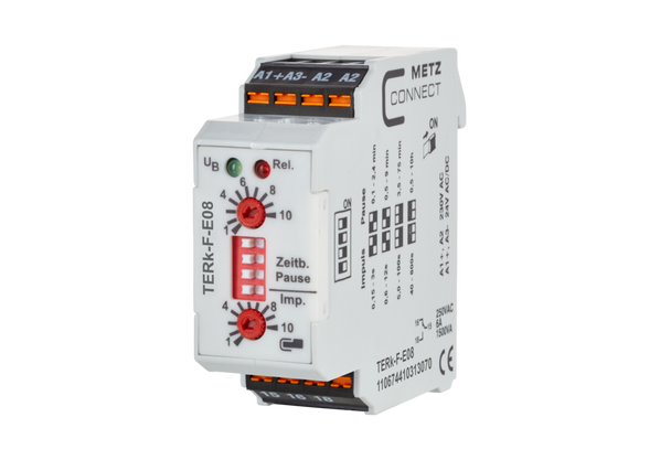 Metz Connect 110674410313070 TERk-F-E08, 230 V AC, 24 V AC/DC tp 0,1 min-10 h, ti 0,15-800 s | American Cable Assemblies