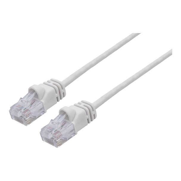 SR Component C6ATHWH10 Cat6A Thin Network Patch Cable, 10Gbps, 30AWG, White, 10FT | American Cable Assemblies