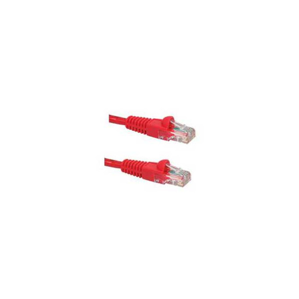 SR Component C6USR-01 Cat6 Network Patch Cable with Boots, Red, 1FT | American Cable Assemblies