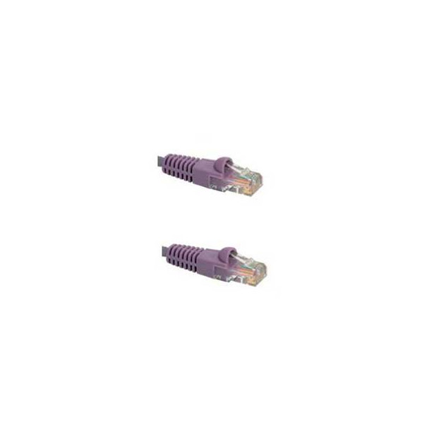 SR Component 73-6686-1 Cat5e Network Patch Cable with Boots, Purple, 1FT | American Cable Assemblies