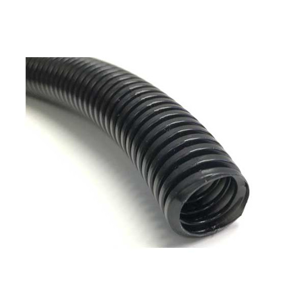SR Component SL34B-12 SR Components SL34B-12 3/4" ID 12' Length Black Corrugated Split-Loom Tubing | American Cable Assemblies
