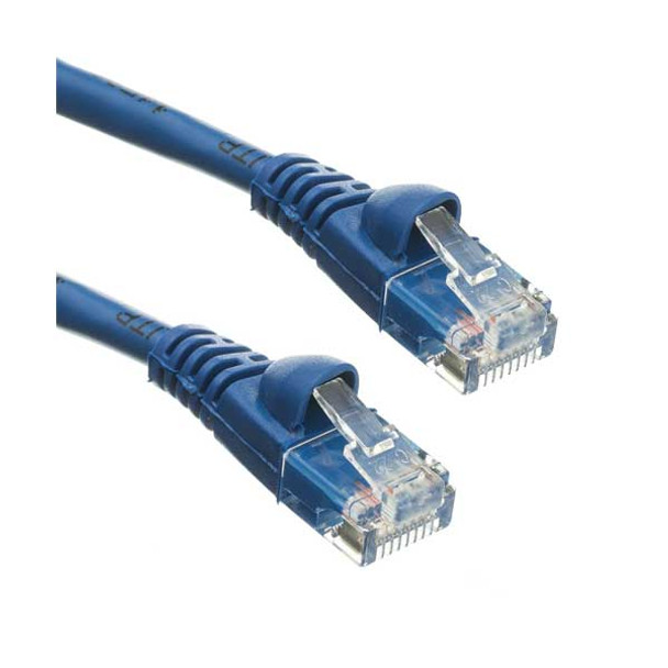 SR Component C6PCBL16 Cat6 Network Patch Cable with Boots, Blue, 1FT, 6 Pack | American Cable Assemblies