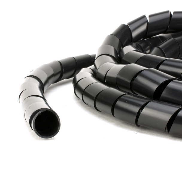 SR Component 10-SW3/4BLK-100 3/4 Inch Flexible Spiral Wrap, Black, 100FT Roll | American Cable Assemblies