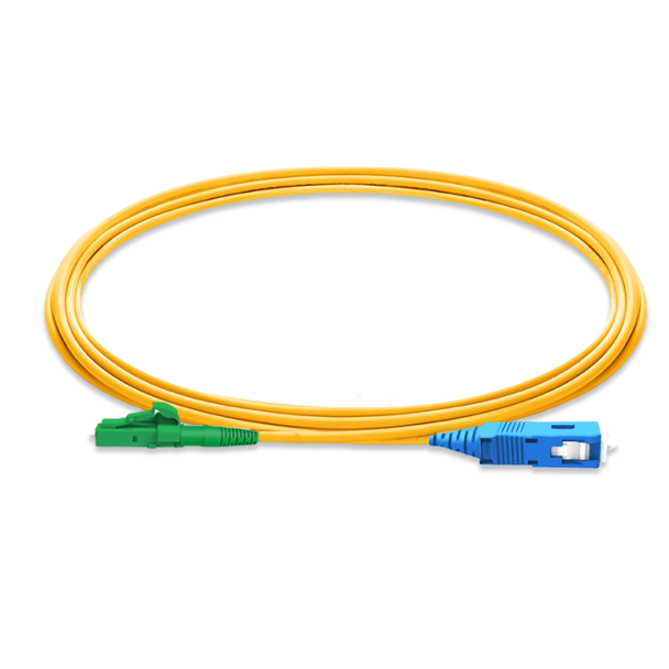 American Cable Assemblies #151412 LC APC to SC UPC Simplex OS2 Single Mode PVC (OFNR) 2.0mm Tight-Buffered Fiber Optic Patch Cable