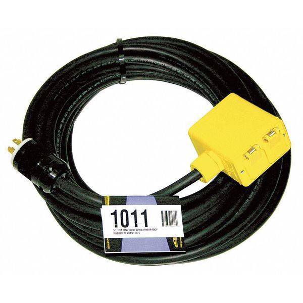 Southwire 1011 Extension Cord, 50ft, 12/4, 20A, SOW, Black | American Cable Assemblies