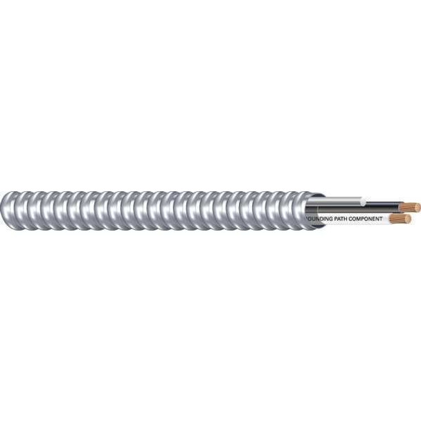 Southwire 55527201 14 AWG 2 Conductor Solid Metal Clad Armored Cable 600V SLVR | American Cable Assemblies
