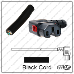 Cord Blunt/C15 WS-Lock Black Left 4.5m/15' 15A/250V 14/3 SJT