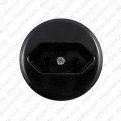 AC Female Power Wall Socket European CEE7/16 2.5 Amp 250 Volt Panel Mount Black