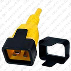 C20 SecureSleeveTab Contact Retention Insert for connecting a C20 cord end into a C19 Outlet Black