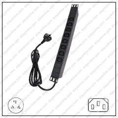 Power Strip Rack Mount China GB2099 10 Amp Plug to 8 IEC320 C13 Receptacles