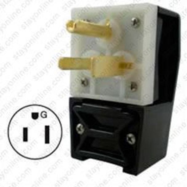 HUBBELL HBL9368 AC Plug NEMA 6-50 Male Angled