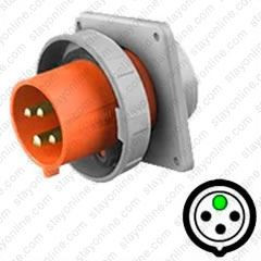 HUBBELL HBL4100B12W AC Inlet IEC60309 4100B12W Pin & Sleeve Inlet