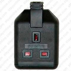 AC Female Power Connector UK BS1363 13 Amp 250 Volt Black Up Angle Entry