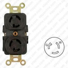 HUBBELL HBL4750 AC Receptacle NEMA L7-15 Female Brown Duplex