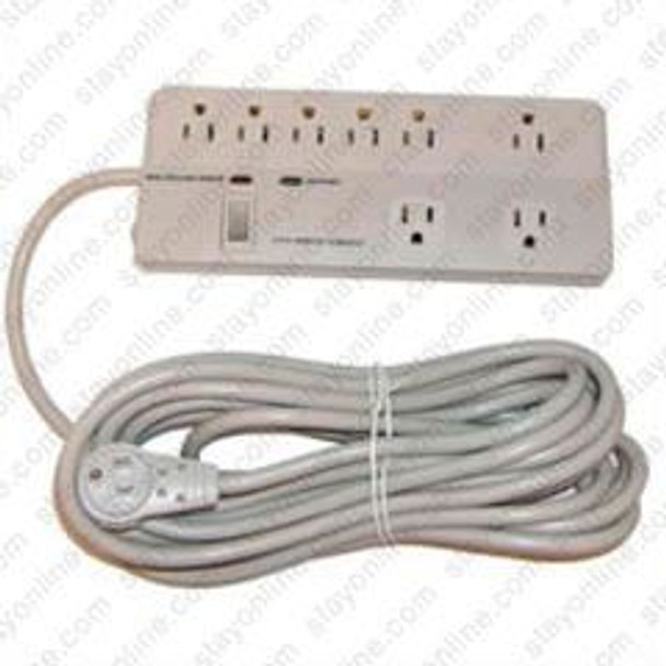 SurgExpert Surge Protector NEMA 5-15 Plug to 8x5-15 Receptacles 25 Foot Cord