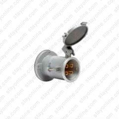 HUBBELL M5200BS1R AC Inlet UL1686 200a 600v Male Gray Metallic Marine