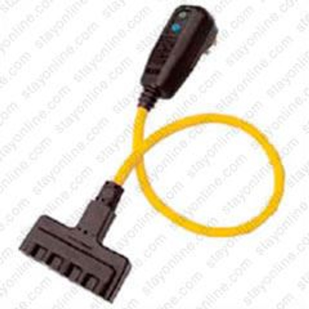 HUBBELL GFP2TTM GFCI Cord 5-15 Plug Right Angle to 3x5-15R 2 Feet 15A/125V 14/3 SJTW Manual Reset
