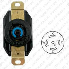 HUBBELL HBL2510 AC Receptacle NEMA L21-20 Female Black 120/208 Volt 20 Amp