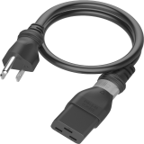 NEMA 5-15 Male Plug to C19 Connector S-Lock 1.8 meters / 6 feet 15A/125V 14/3 SJT Black - Locking Power Cord