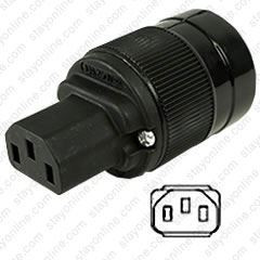 Marinco 320IEC13 AC Connector C13 Female Ruggedized - Black
