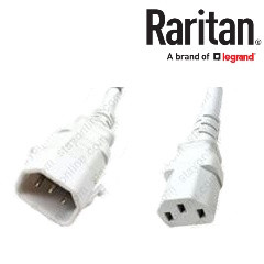 Raritan SecureLock SLC14C13-7FTK7-6PK IEC320 C14 Male Plug to C13 Connector 2.1 meters / 7 feet 13A/250V 16/3 SJT White - 6 Pack Locking Power Cords