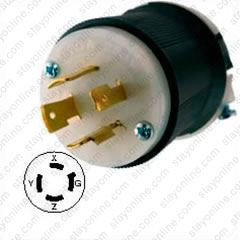 HUBBELL HBL2421 AC Plug NEMA L15-20 Male