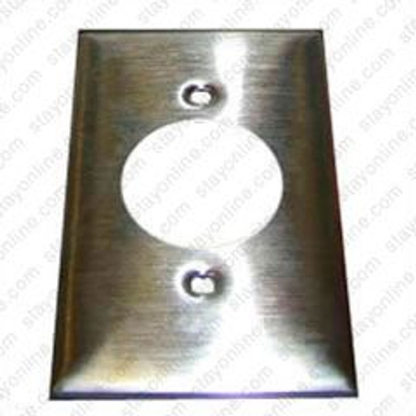 HUBBELL SS725 Wall Plate AC 1 Gang Twist Lock 20/30 Amp Variload Stainless Steel