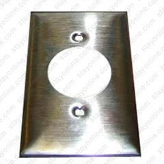 HUBBELL SS725 Wall Plate AC 1 Gang Twist Lock 20/30 Amp Variload Stainless Steel