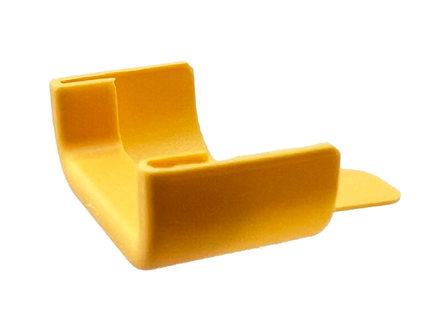 C14 SecureSleeve Bottom Contact Retention Insert for connecting a C14 cord end into a C13 Outlet Yellow