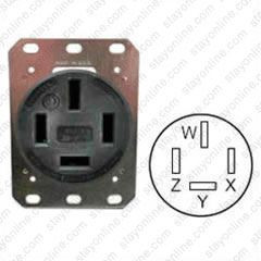 HUBBELL HBL7301A AC Receptacle NEMA 18-60 Female Black 120/208 Volt 60 Amp