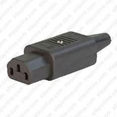 AC Connector IEC 60320 C13 Female 15 Amp Straight Entry UL