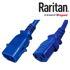 Raritan SecureLock SLC14C13-7FTK2-6PK IEC320 C14 Male Plug to C13 Connector 2.1 meters / 7 feet 13A/250V 16/3 SJT Blue - 6 Pack Locking Power Cords