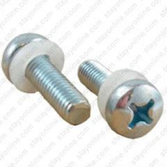 DataFig DFSCM61ZI.75 M6 3/4 inch Phillips Head Rack Screw w/ Washer - 1 Piece, Zinc