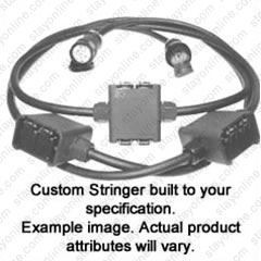 Custom Stringer NEMA 5-20 Plug to 5-15/20 Duplex Black/5-15/20 Duplex Black Receptacle(s) - All Boxes: Black - 125V/20A 12/3 SOOW - Plug to Box 1 Length: 10 feet / Box 1 to Box 2 Length: 7 feet / Box 2 to Box 3 Length: 7 feet - total length: 31 feet