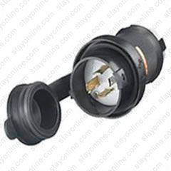 HUBBELL HBL2411SW AC Plug NEMA L14-20 Male Black Watertight