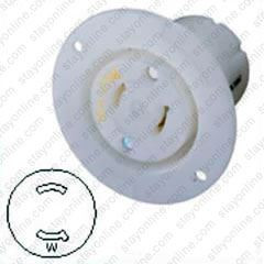 HUBBELL HBL7526C AC Flanged Outlet NEMA L1-15 Female