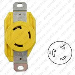 HUBBELL HBL26CM10 AC Receptacle NEMA L5-30 Female Simplex Corrosion Resistant